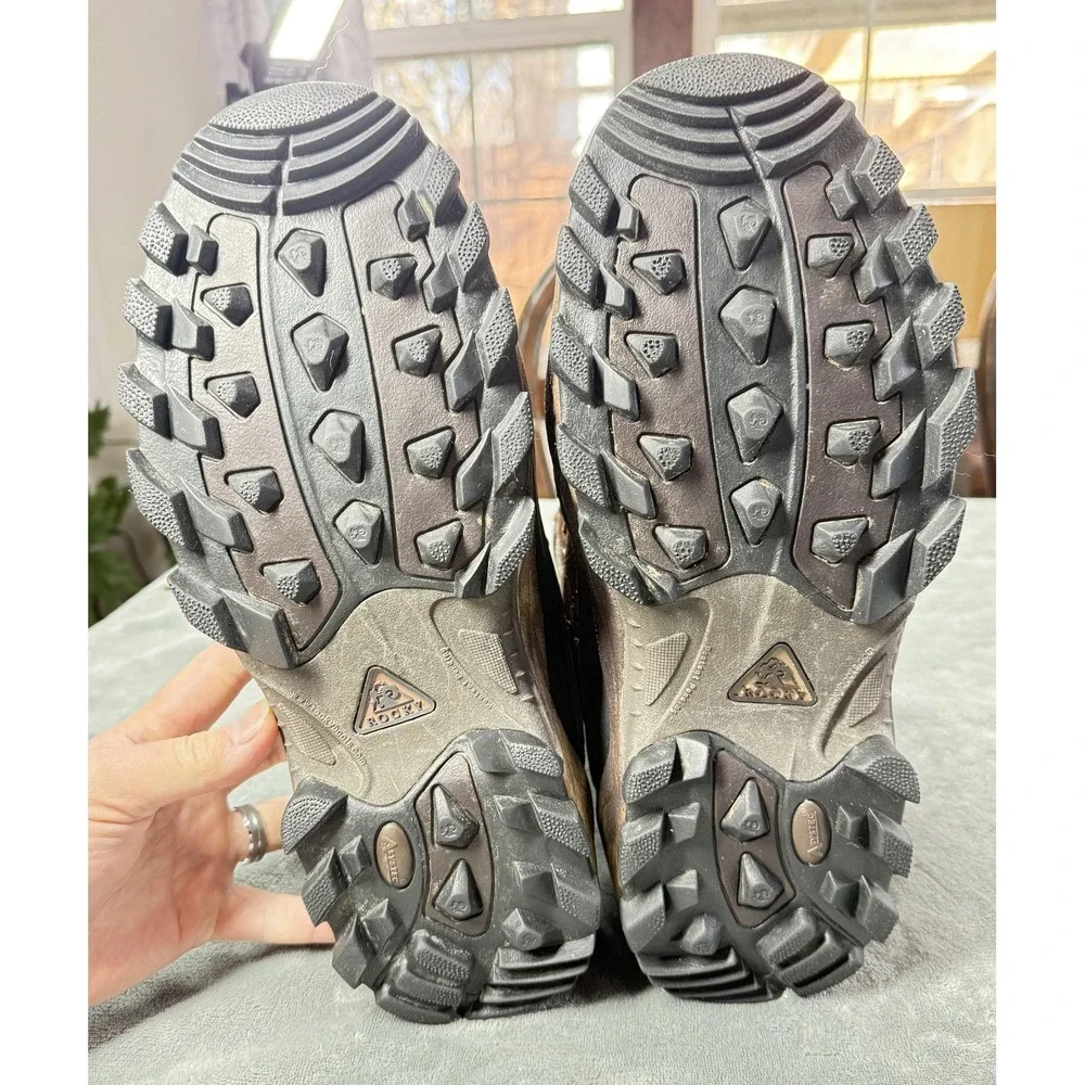 Rocky Boots Mens Size 12 Brown Leather Camo Thinsulate Ultra 1000g Hunting Snow